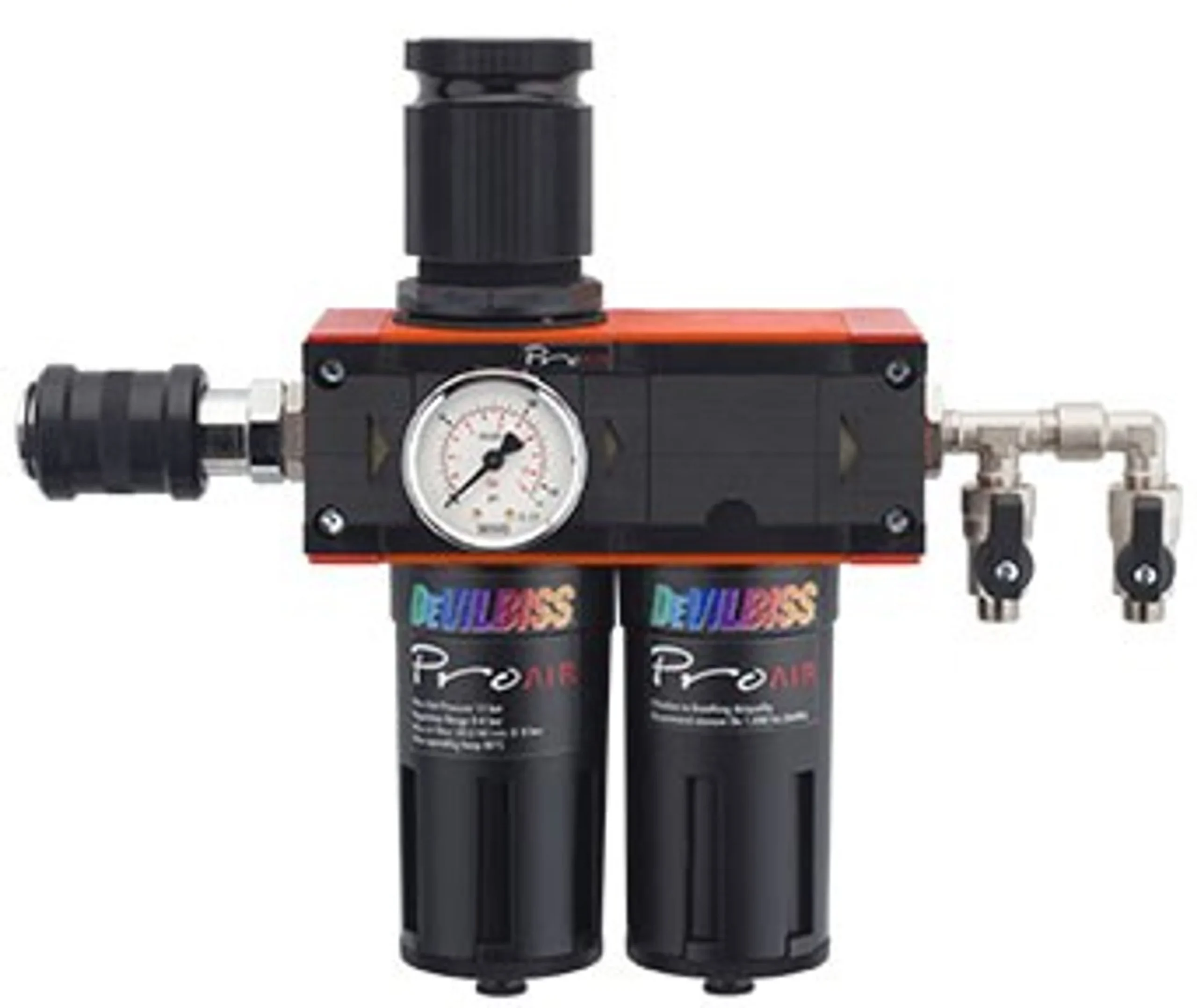 DEVILBISS Separador de aceite y agua con regulador de aire PROAIR-2