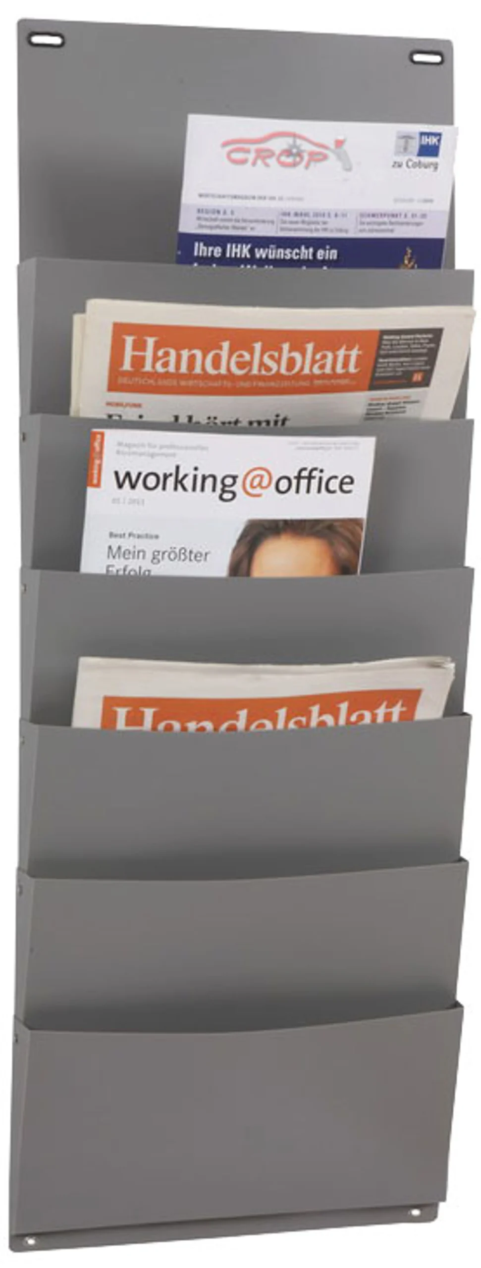 Expositor de documentos Carpeta de pared A4 horizontal 6 estantes