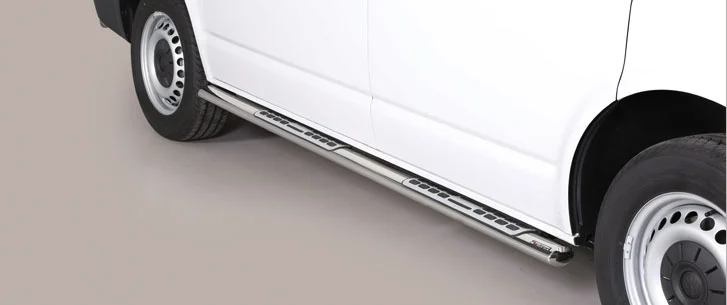 Estriberas Laterales Ovaladas Acero Inox Vw T6 15> Short Wheel Base Misutonida Italia