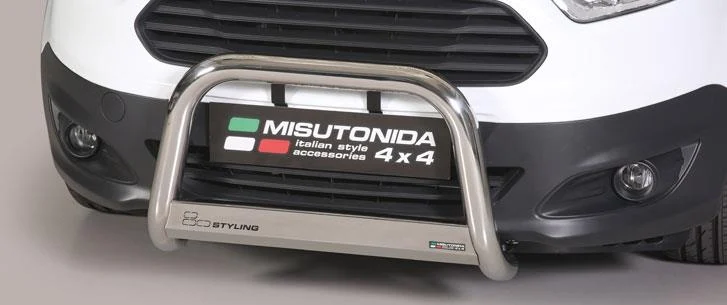 Defensa Delantera Acero Inox Ford Transit Courier 14 > - Diametro 63mm - Homologacion Ce