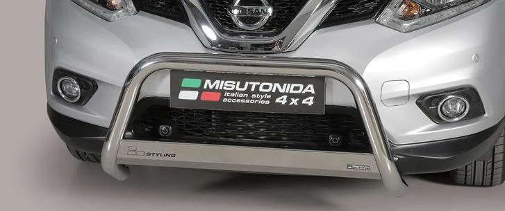 Defensa Delantera Acero Inox Nissan X-Trail Años 2015>2017 - Diametro 63mm - Homologacion Ce