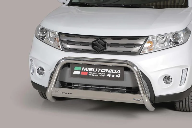 Defensa Delantera Acero Inox Suzuki Vitara 15- - Diametro 63mm - Homologacion Ce