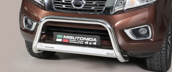 Defensa Delantera Acero Inox Nissan Np 300 Navara 16> Diametro 63 Homologada Misutonida