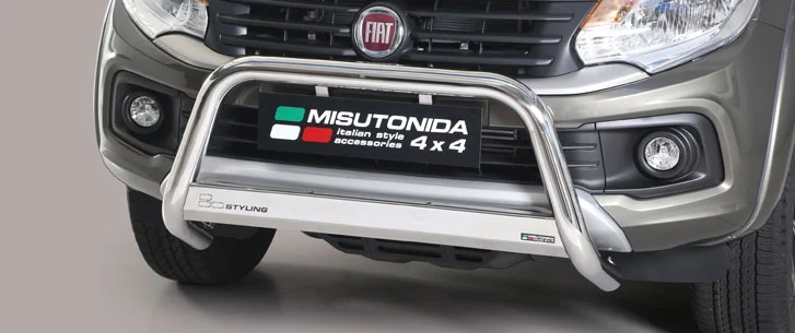 Defensa Delantera Acero Inox Fiat Fullback 16> Diametro 63 Homologada Misutonida