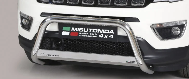 Defensa Delantera Acero Inox Jeep Compass 17> ø 63 Homologada - Misutonida Italia