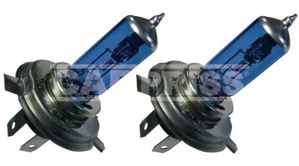 Estuche 2 Lamparas H-4 Tipo Xenon Azul 24v 100w.