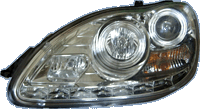 Faros Delanteros + Drl Me S-Class W220 01-05 Chrome (Hid Type)