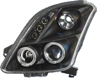 Faros Delanteros Kl Sz Swift 05- Black + Halorims