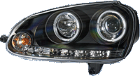 Faros Delanteros Kl Vw Golf V 03- Black + Halorim