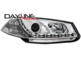 Faros Delanteros Luz Diurna Renault Megane 03-06 _ Cromados