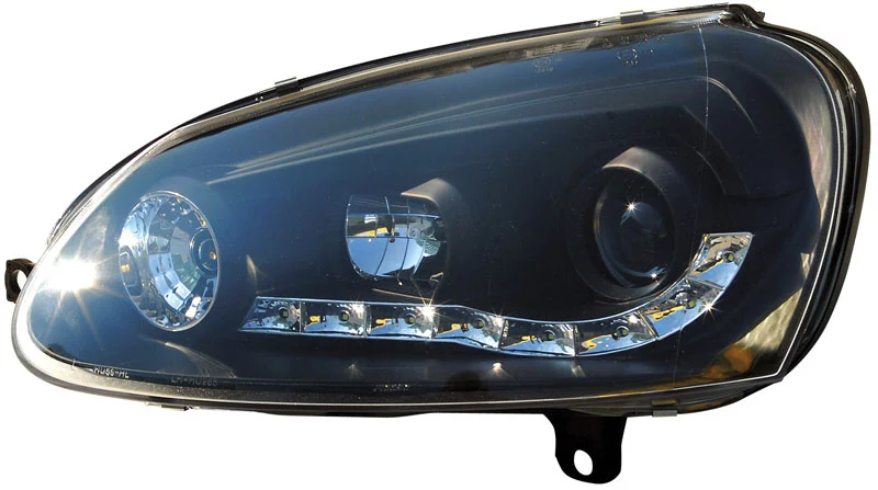 Faros Delanteros Luz Diurna Vw Golf V 03- Black