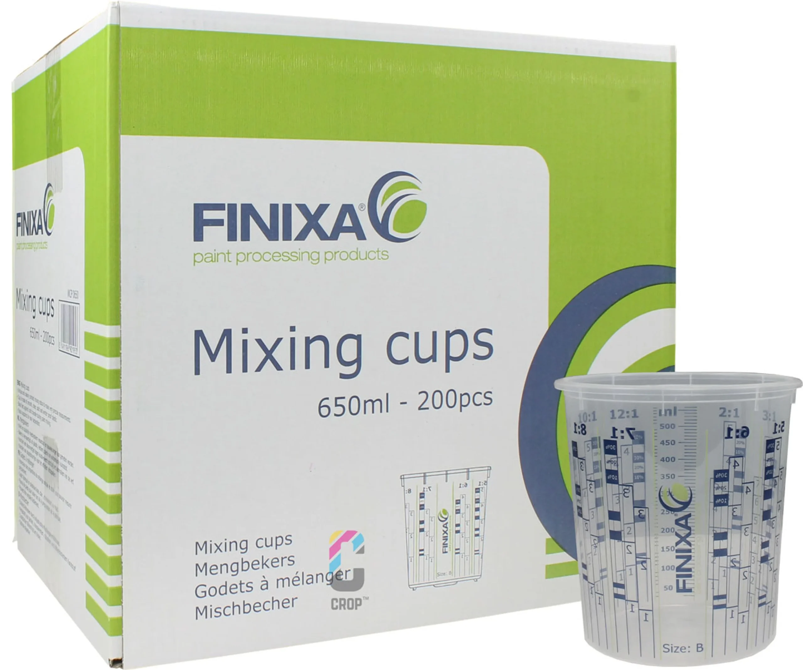 FINIXA Vasos mezcladores 650ml - 200 unidades
