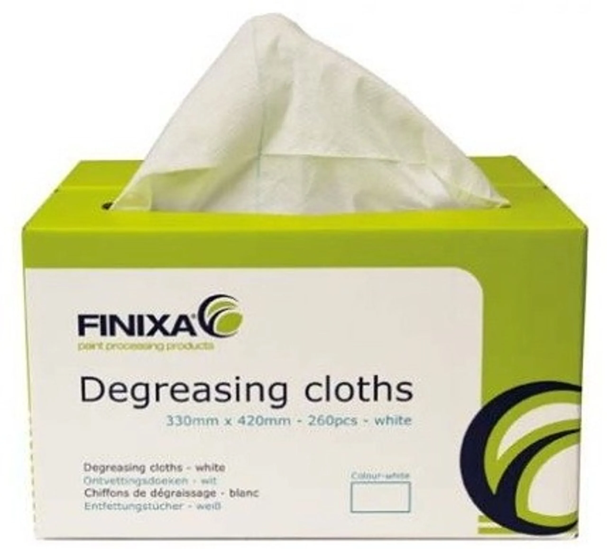 FINIXA Paños desengrasantes Blanco en caja dispensadora - 260 piezas