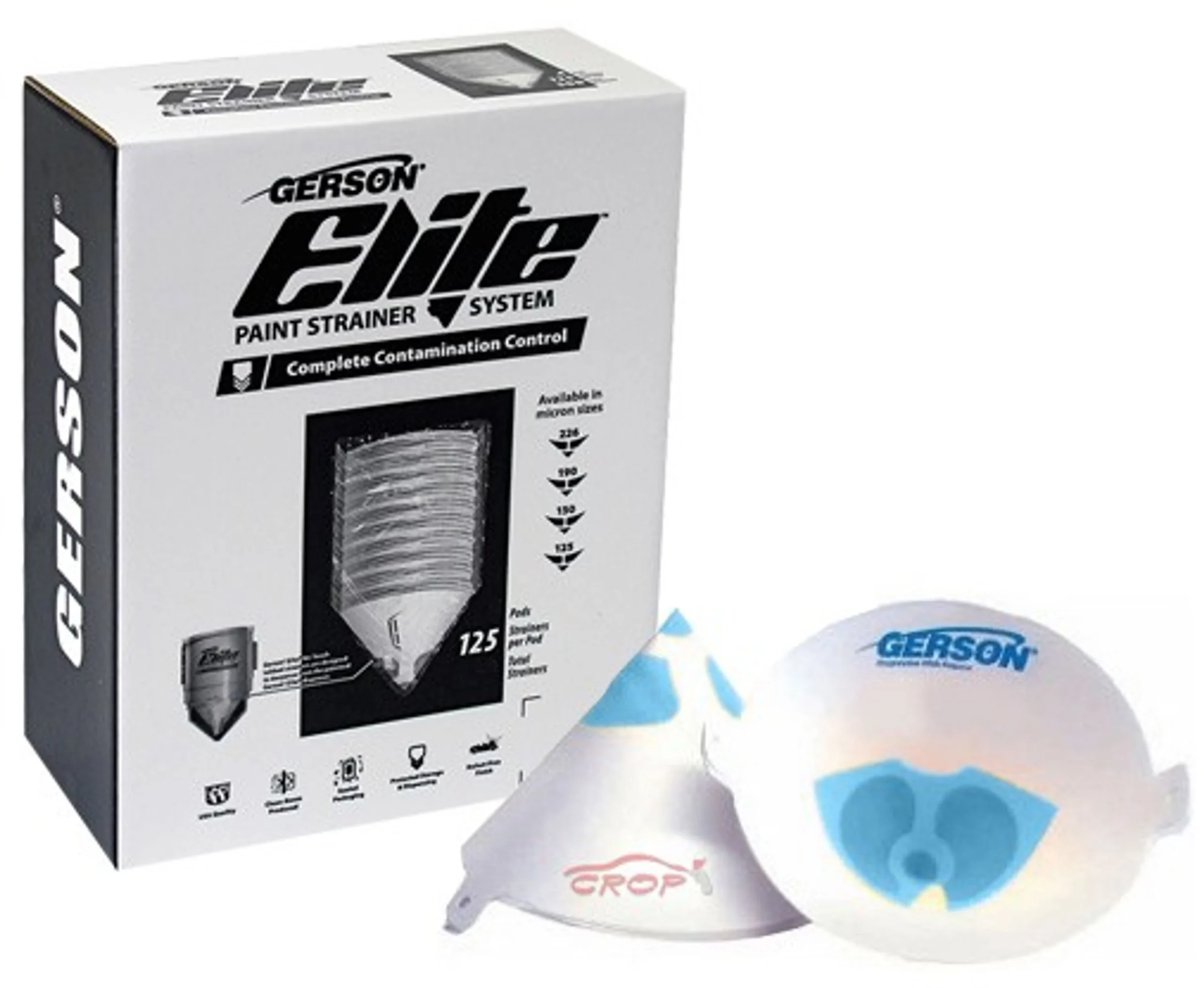 GERSON Elite Coladores de Pintura de Nylon 125 micras - Extra Fino Azul - 125 piezas
