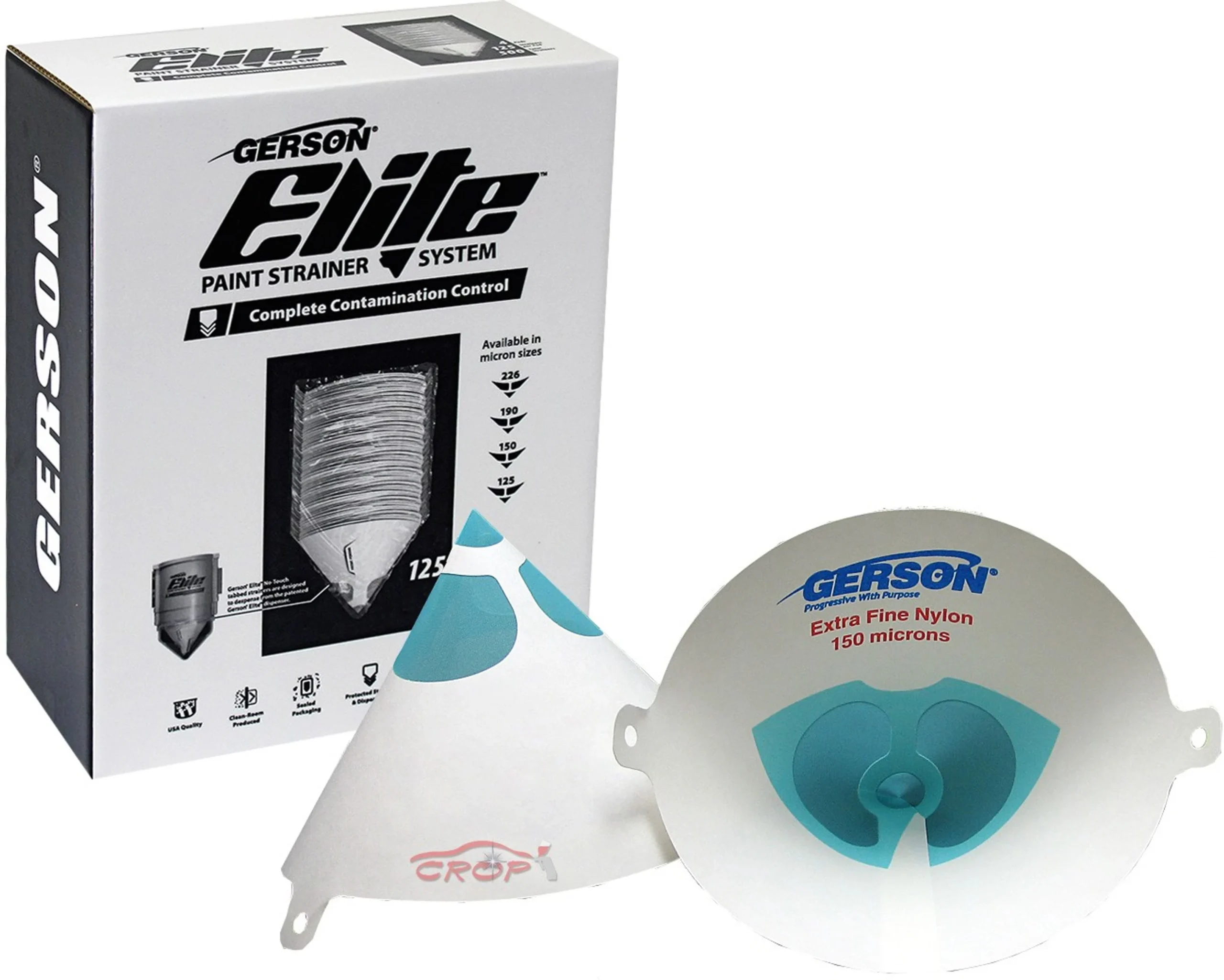GERSON Elite Coladores de Pintura de Nylon 150 micras - Turquesa Medio Fino - 125 piezas