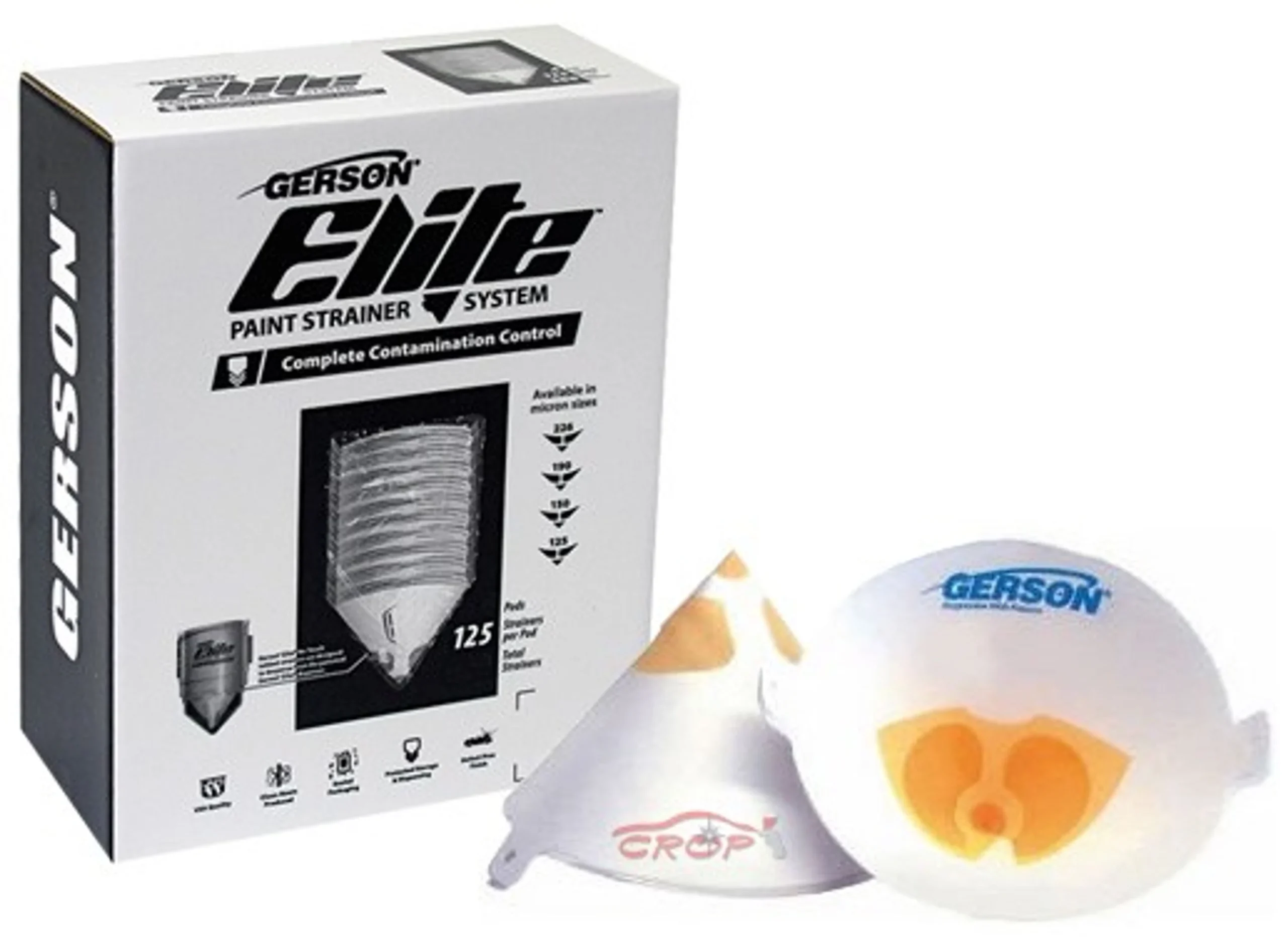 GERSON Elite Filtros de Pintura de Nylon 260 micras - Naranja Medio Grueso - 125 piezas