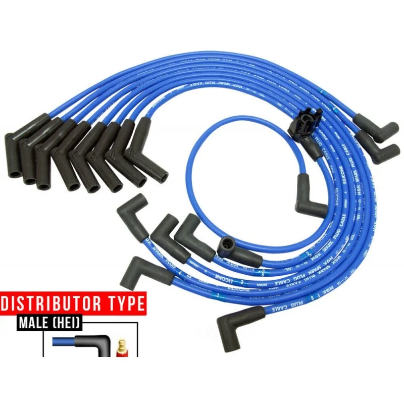 HEI 289, 302 351W 351C cables de encendido azules 64-73