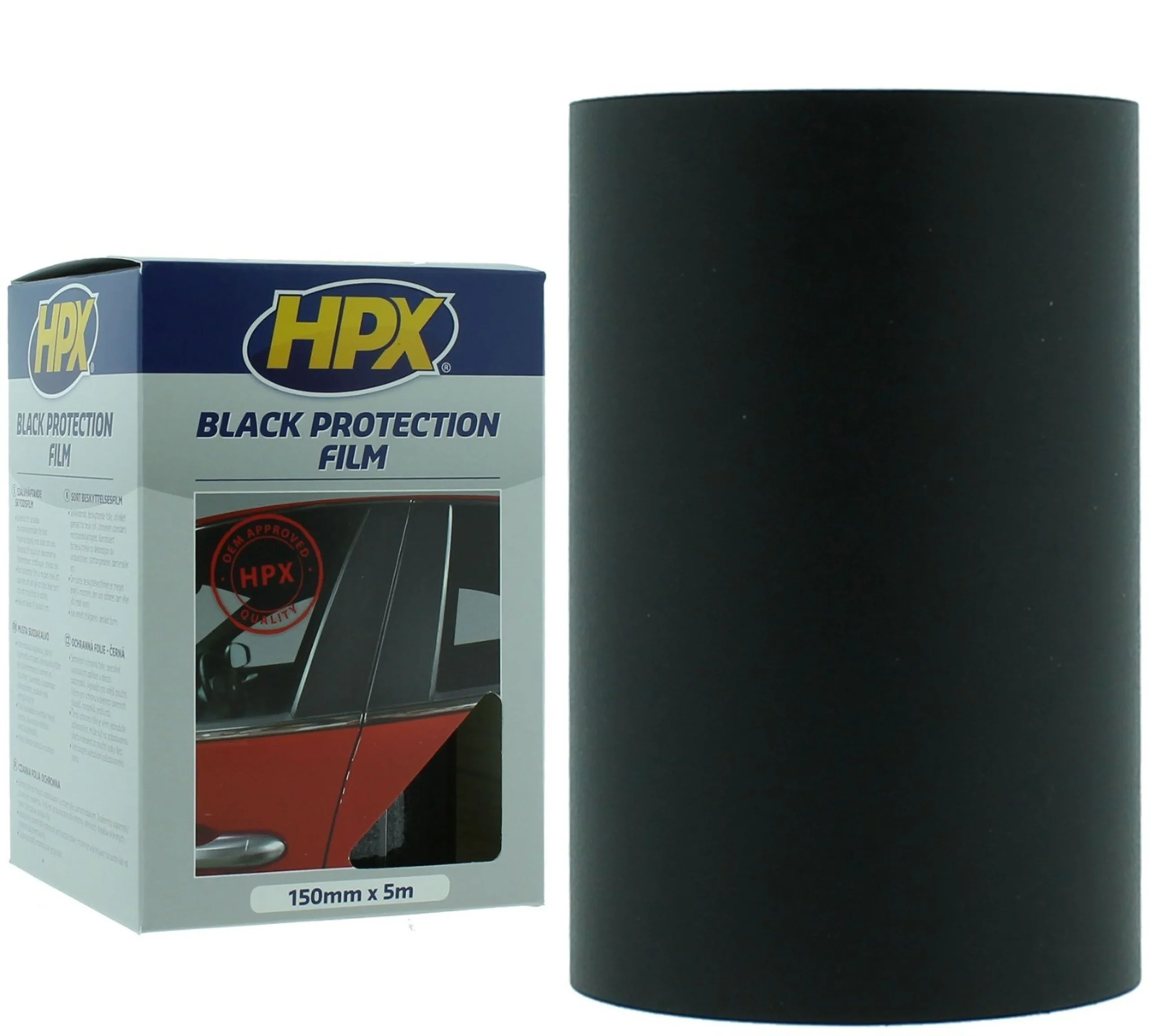 HPX - Lámina protectora para automóviles NEGRO 150mm - 5 metros