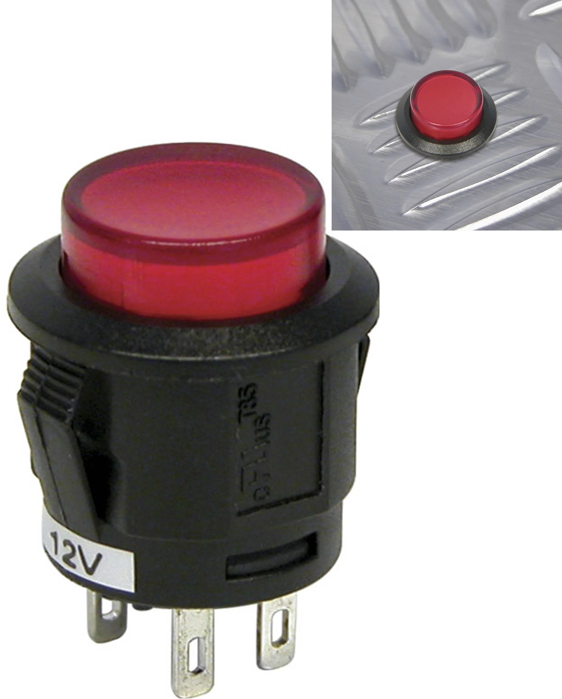 Interruptor De Pulsador Rojo On/Off
