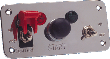 Interruptores Switch Panel 2x Switch/Start/Red+gr