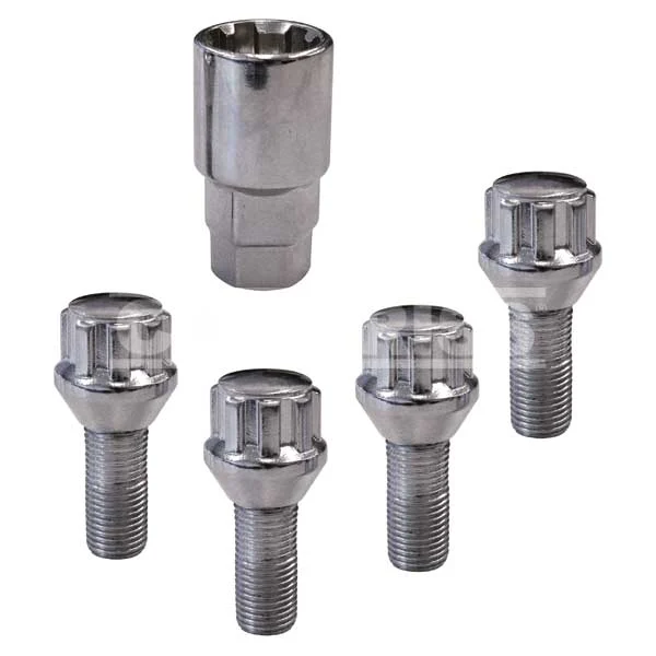 Jgo Tornillos Antirrobo C M12x1.5x26mm Esferico