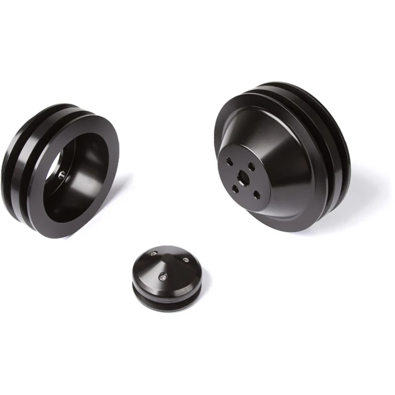 juego de poleas de 4 tornillos 289 302 351, negro 69-73