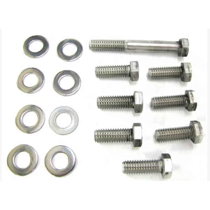 Juego de tornillos de montaje de la tapa de distribución, acero inoxidable, 67-70 390 427 428
