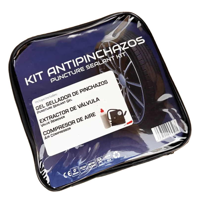 Kit arregla pinchazos coche: liquido sellador + compresor de aire | JBM®