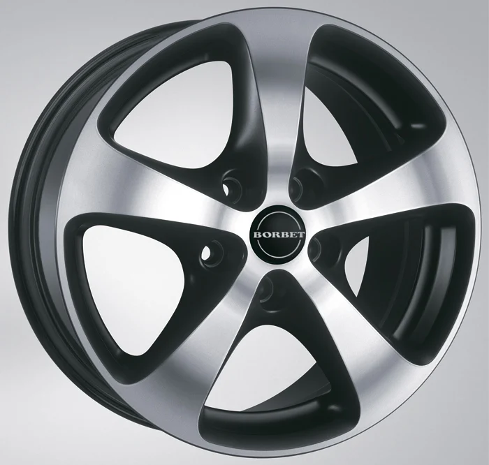 Llanta Borbet Cc Black 7 X 16 Black Polished Matt 5 Tornillos