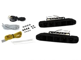 Luces Diurnas Con 5 Led Lxhxt 160x26x48mm_Negros