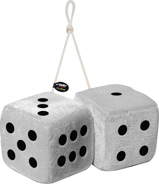 Microfibre Big Dices 10x10cm White Set/2pcs