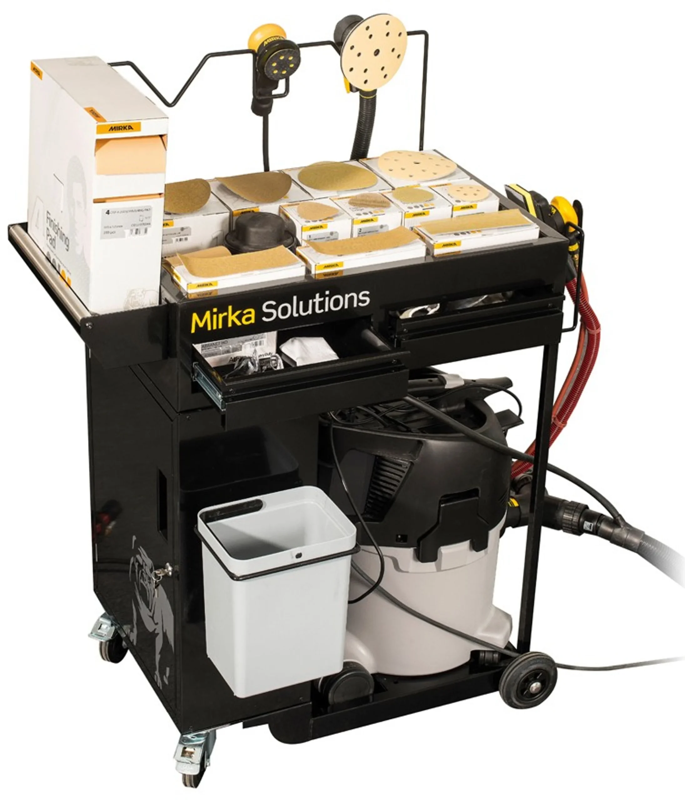 MIRKA Solution - Carro lijador - MIRKA DEROS + Aspirador
