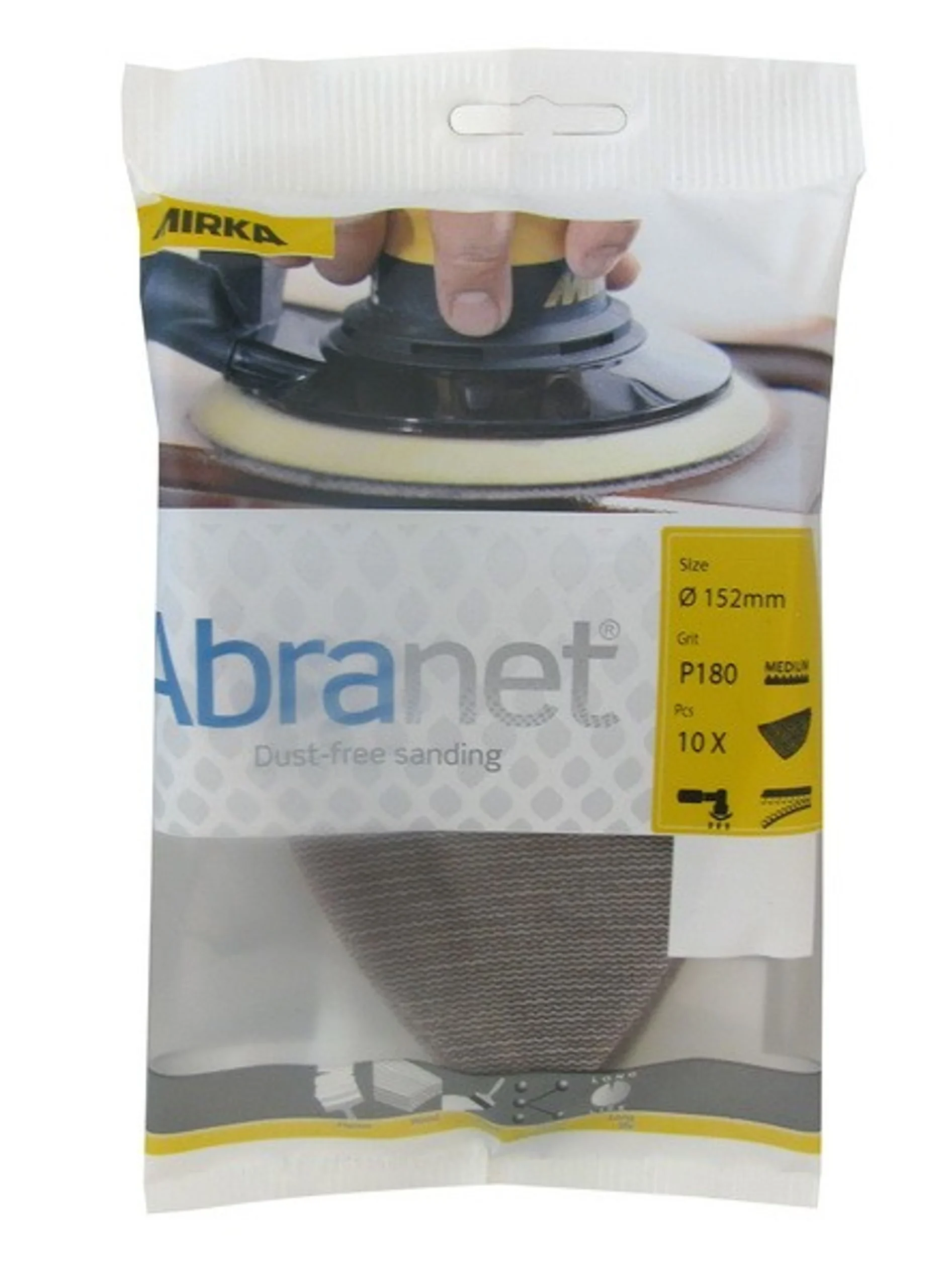 MIRKA Abranet Lijas Delta 152mm – 10 unidades