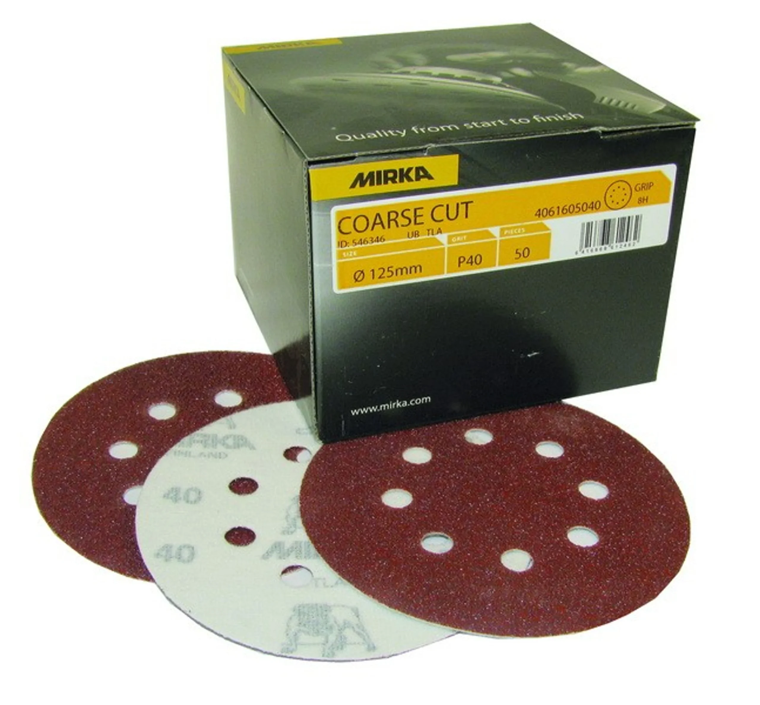MIRKA Coarse Cut Discos de lija 125 mm - 8 agujeros