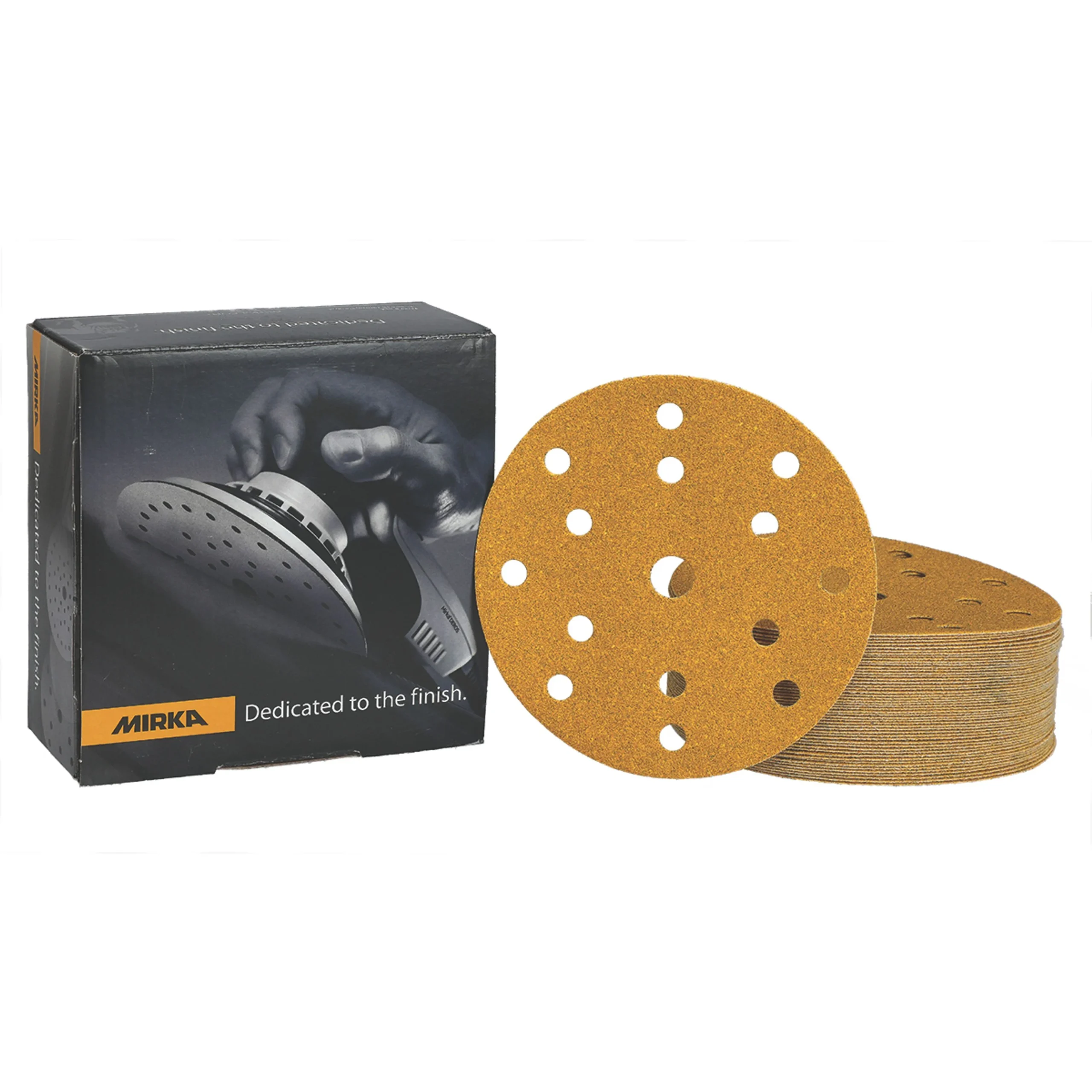 MIRKA Gold Discos de lijado 150 mm – 15 agujeros