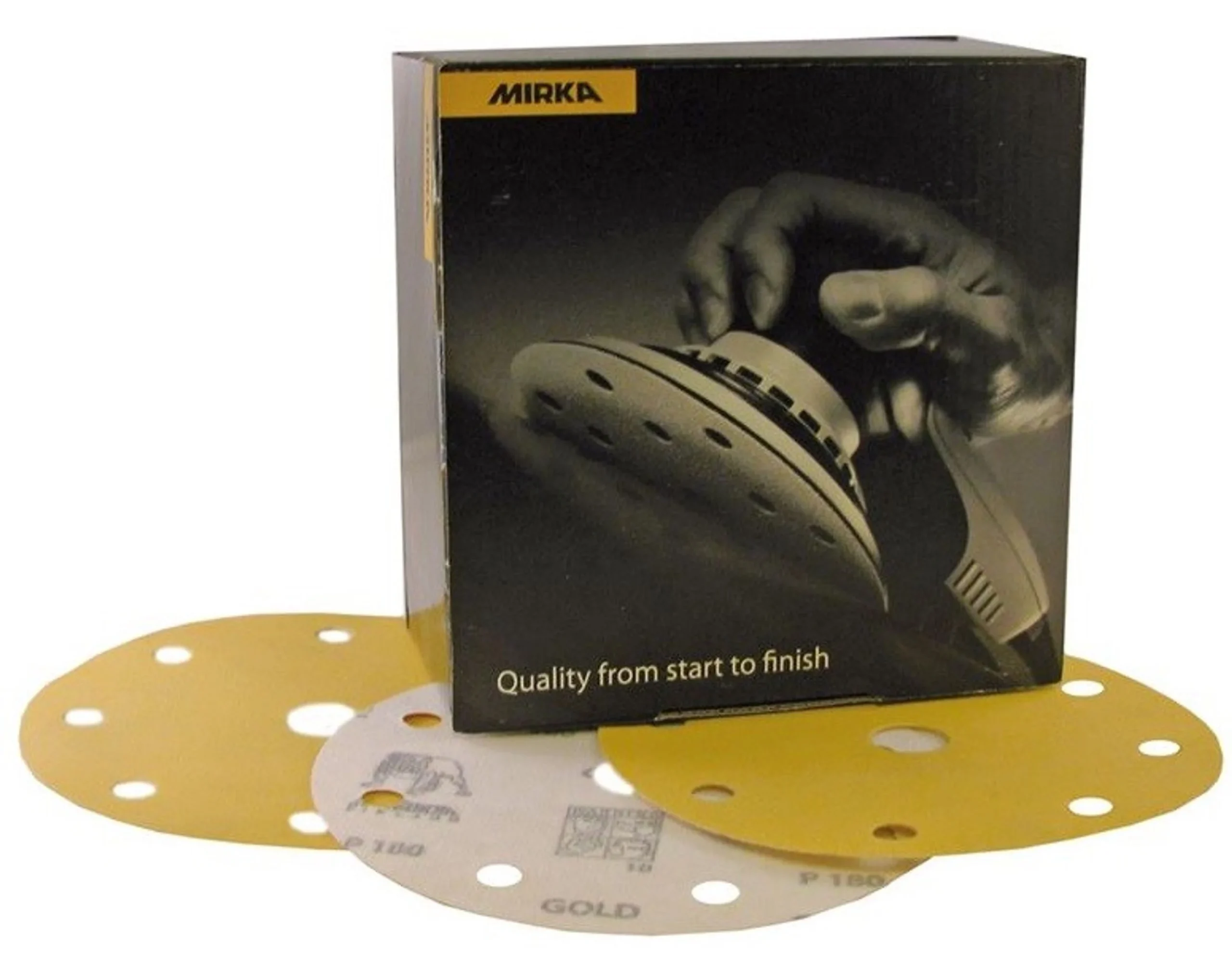 MIRKA Gold Discos de lijado 200 mm – 9 agujeros
