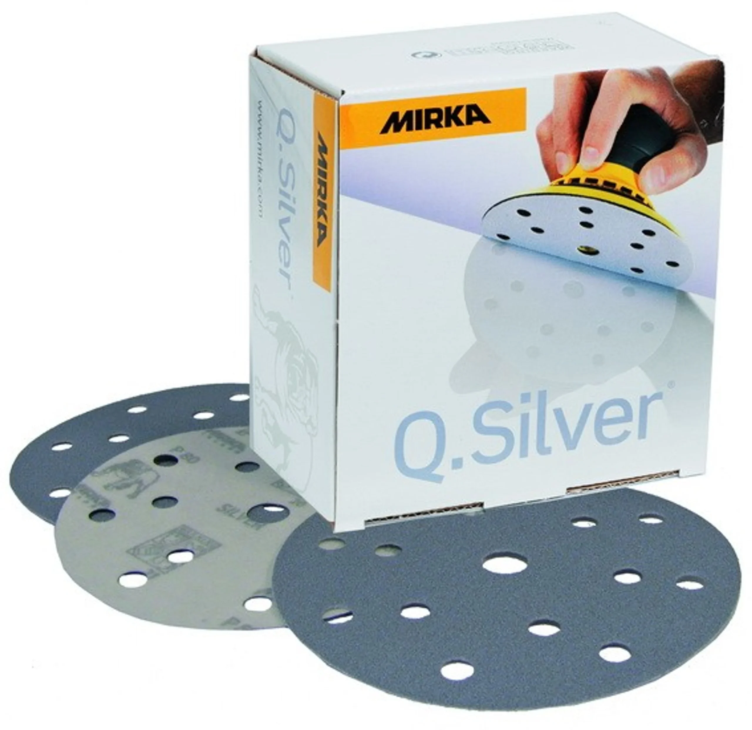 MIRKA Q-Silver Discos de lijado 150 mm – 15 agujeros