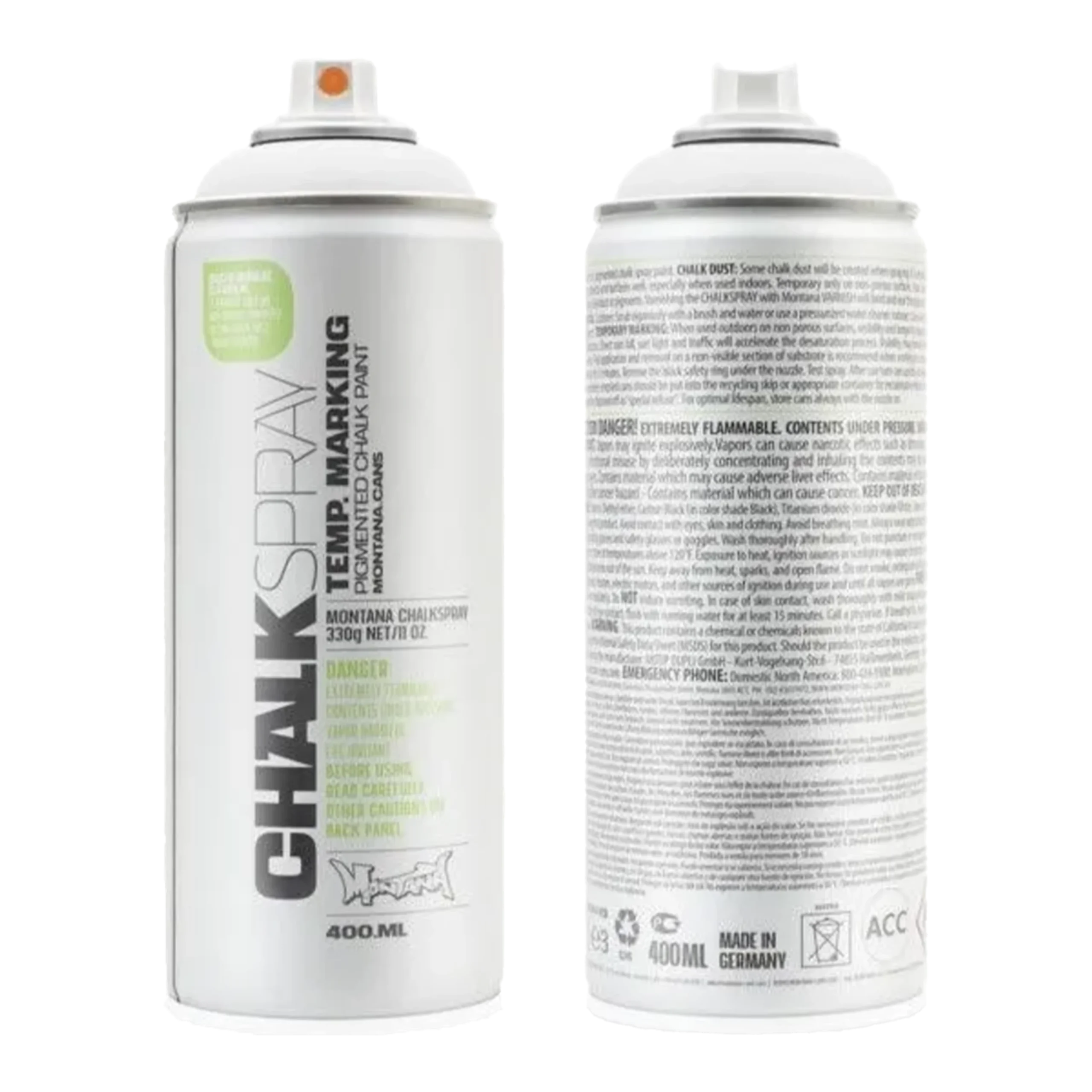 Montana CHALK - Pintura a la tiza BLANCA aerosol CH9100 -400 ml