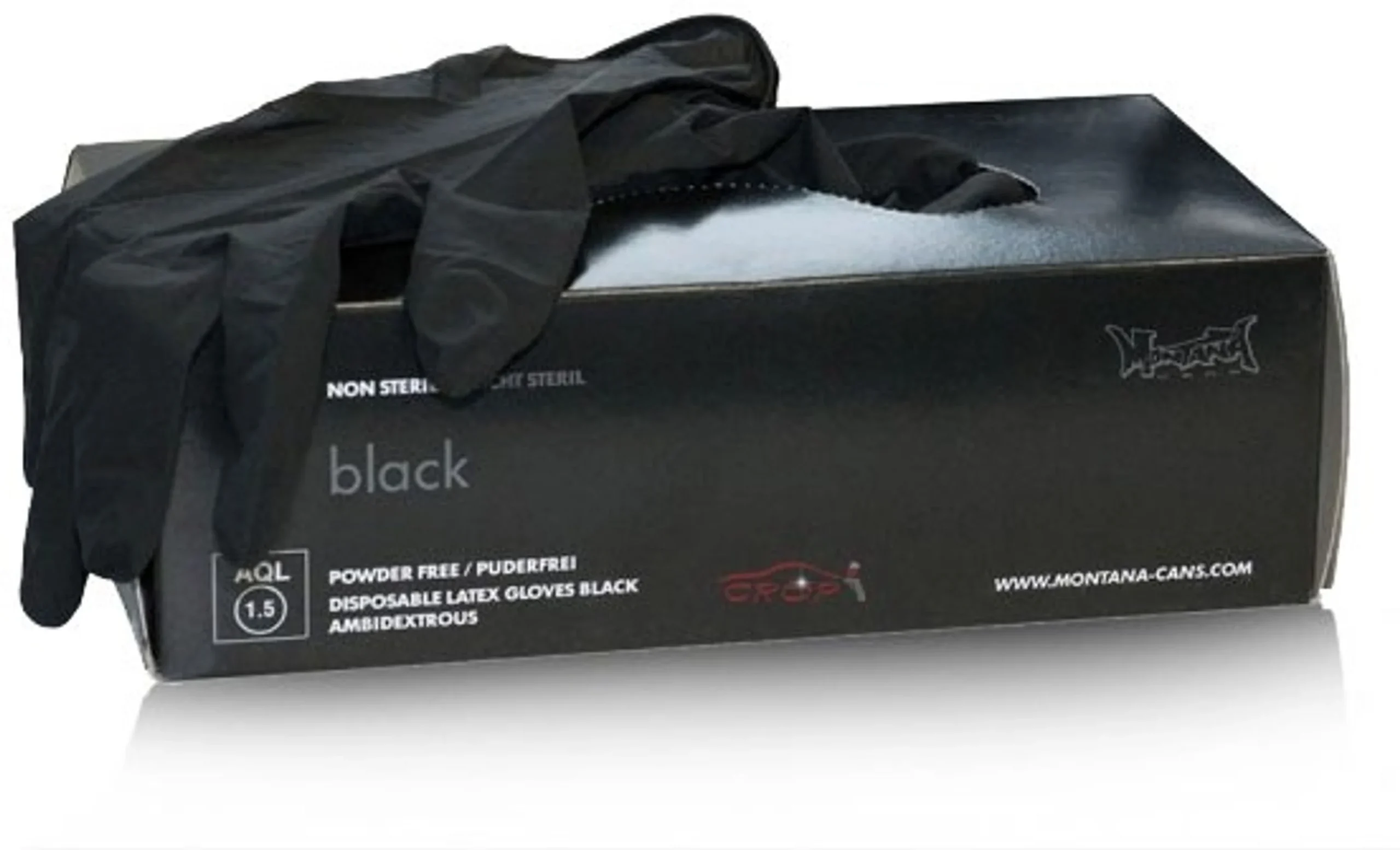 Guantes de látex Montana Negro / 100 unidades