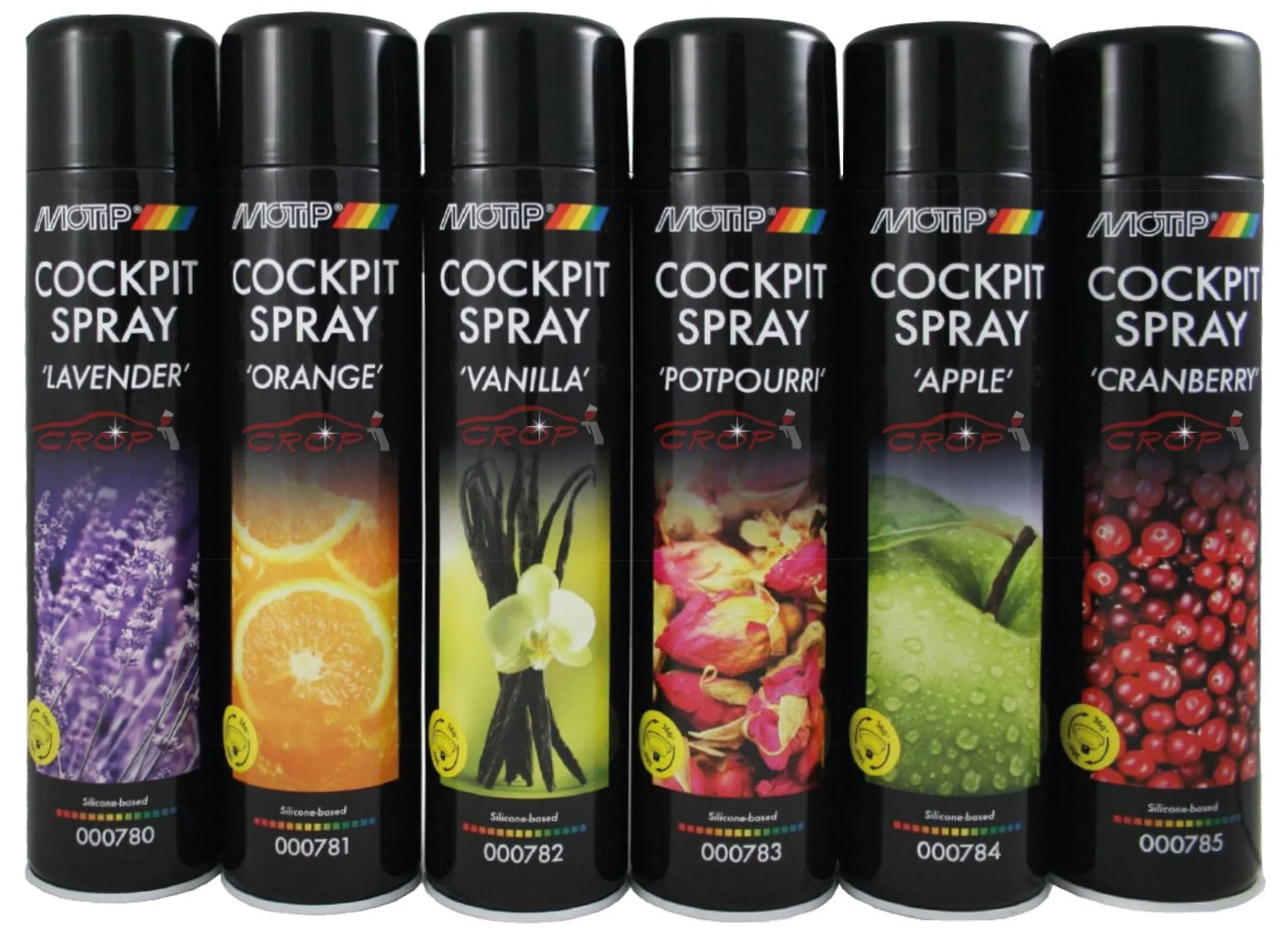 MoTip Car Care Black Cockpitspray Alto Brillo / Alto brillo con fragancia / Bote aerosol 600ml