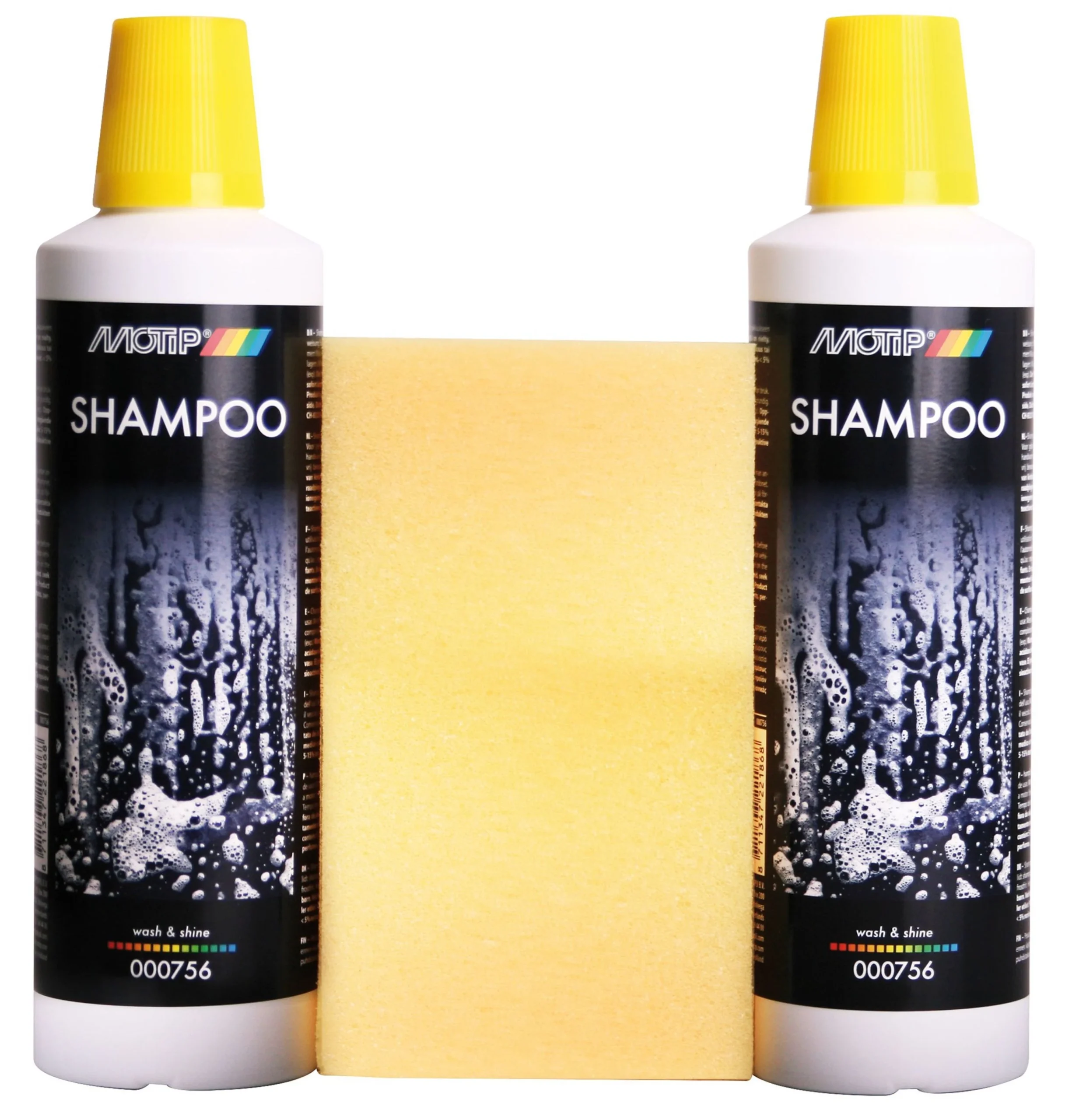 MoTip Car Care Black Champú de lavado y abrillantado 2x500ml