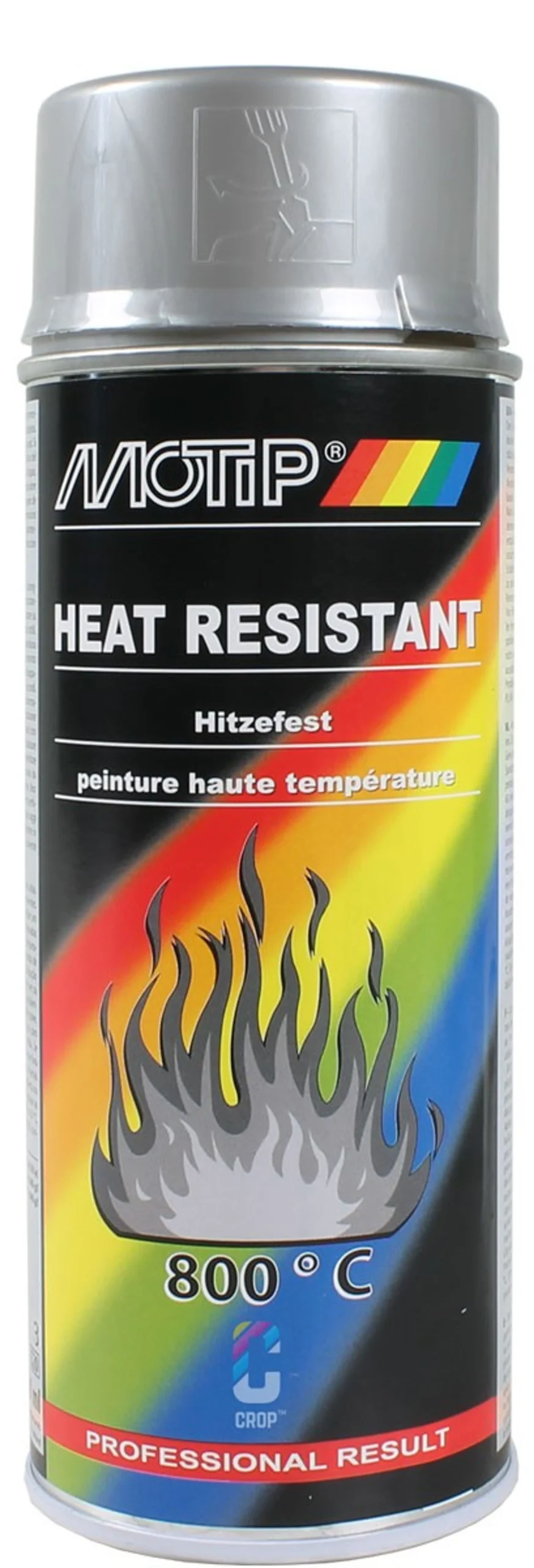 MoTip Pintura resistente al calor Plata Aerosol 400ml