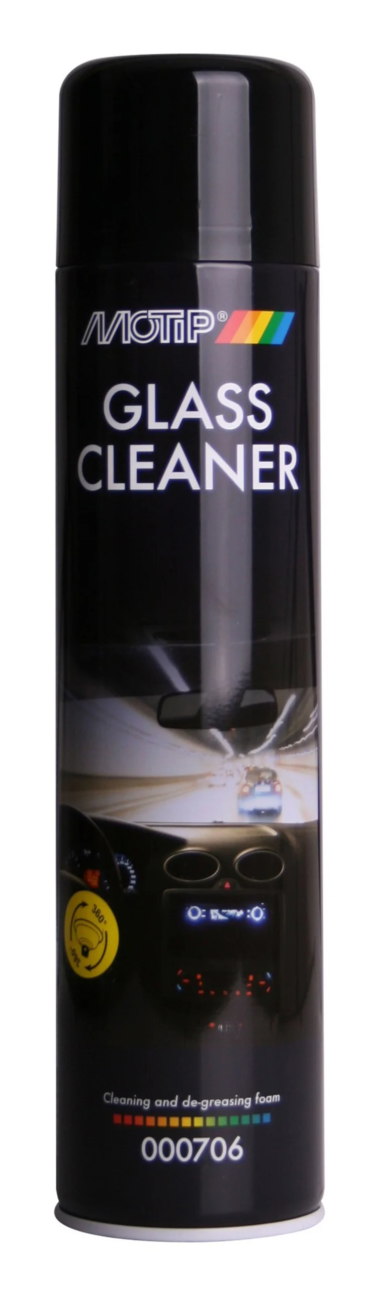 MoTip Car Care Limpiacristales Negro 600ml Aerosol
