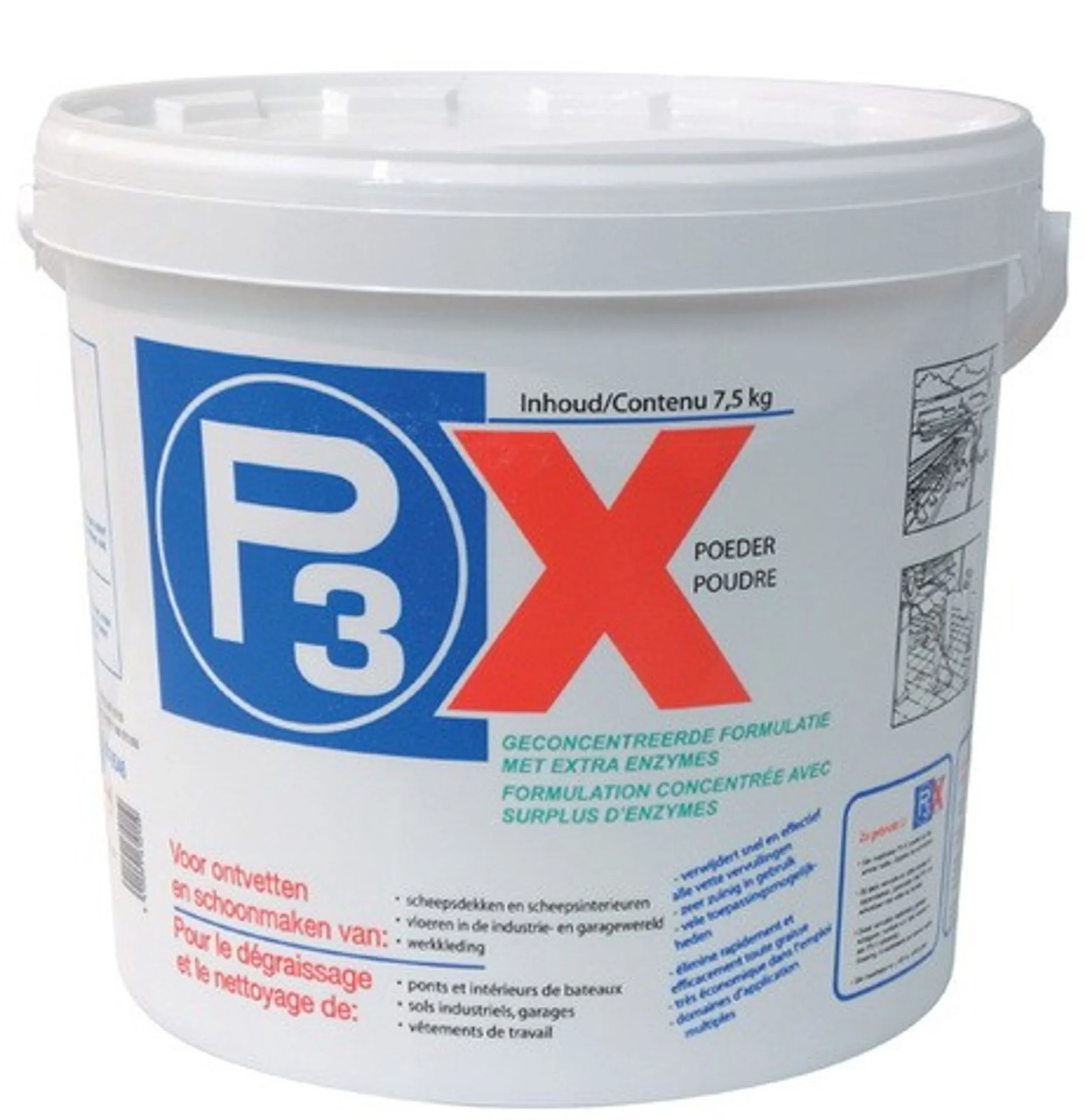 P3X Strong Floor Degreaser 7,5kg - Desengrasante de suelos