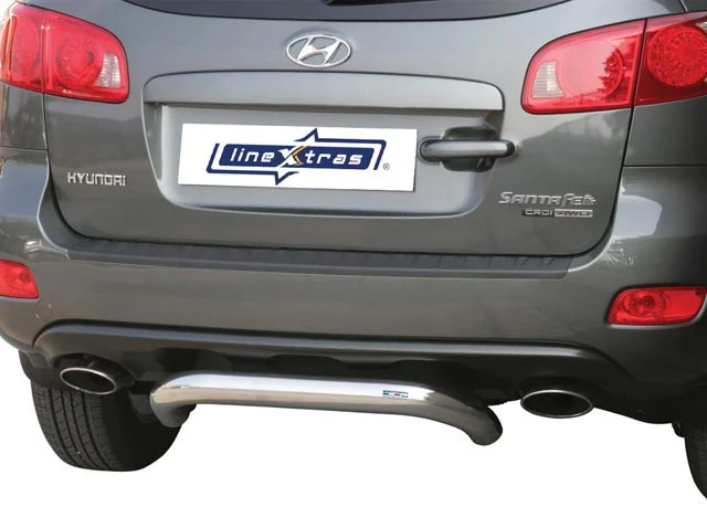 Paragolpes Tras Acero Inoxidable 76mm Hyundai Santa Fe 2006