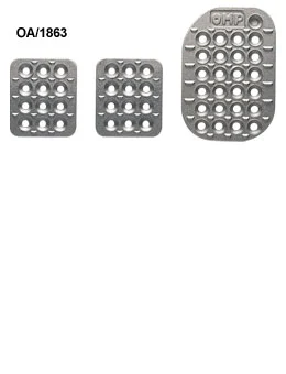 Pedales Serie Completa De 3 Pedales En Aluminio Con Tratamiento De Arenación Barnizado Con Acelerador Estándar, Con Tornillos Y