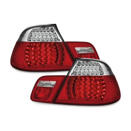 Pilotos Led Bmw E46 Coupé 03-05 _ Red/Crystal