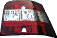 Pilotos Traseros Al Vw Golf Iv 97-03 Red/Clear