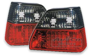 Pilotos Traseros Led Vw Golf 2 • Tipo: Rojo/Ahumado Led • Precio Por Juego: Dcho. E Izqdo. • Homologación Cee