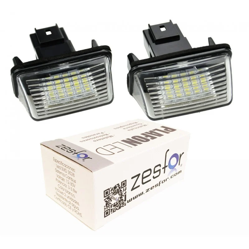 Luces de matrícula LED para Citroen C3 II 5 puertas hatchback (2009-actualidad)